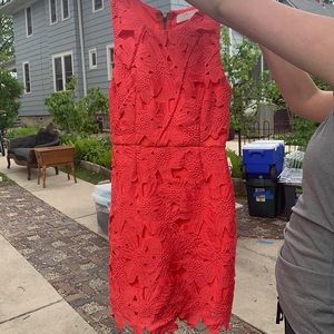 astr bright coral dress
